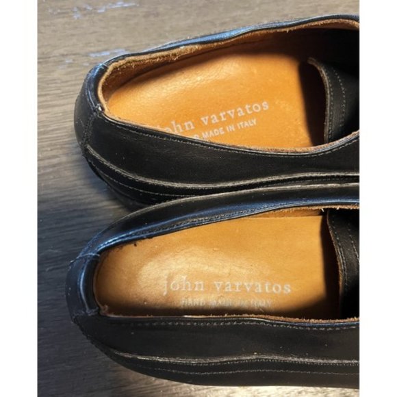 JOHN VARVATOS $675 BLACK LEATHER DERBY SHOES - Picture 8 of 11